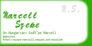 marcell szepe business card